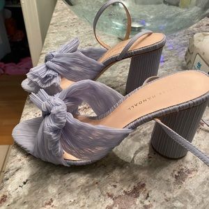 Brand NEW Loeffler Randall pleated bow heels in limited edition color